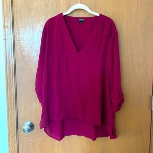 Express 3/4 Maroon Top